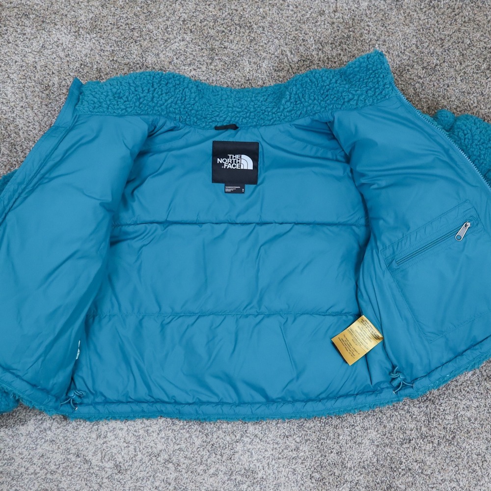 The North Face Sherpa Nuptse Jacket Womens Medium Teal Blue Down Puffer NF0A7WSK - Picture 7 of 16